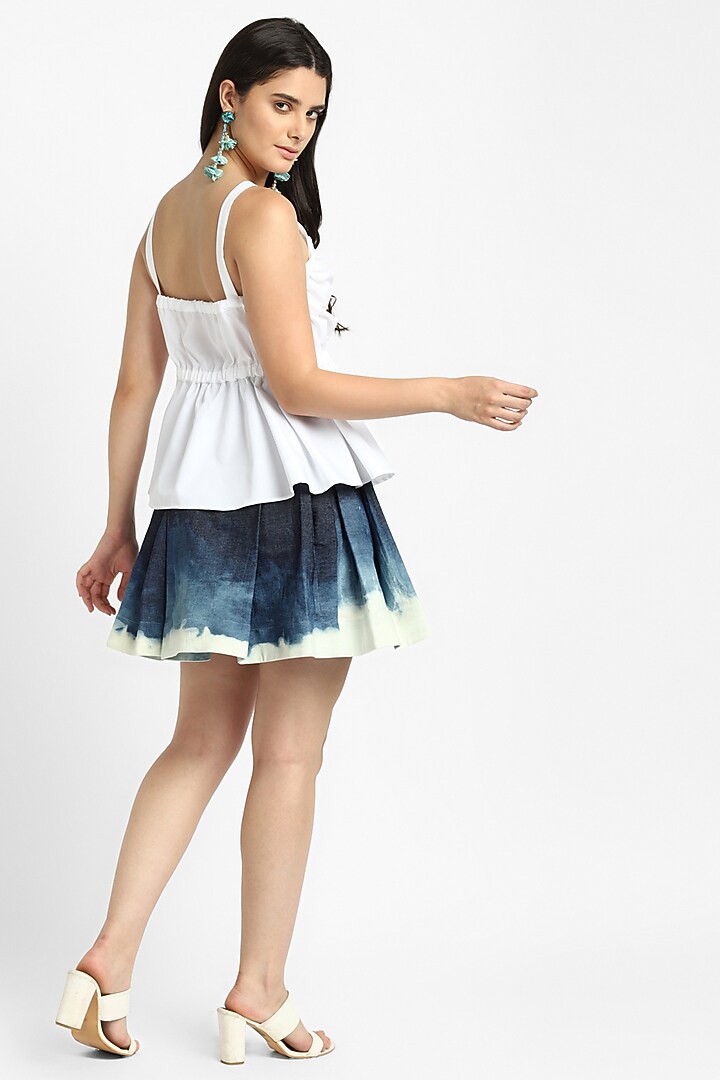 White Cotton Frilled Top by NOTRE AME at Pernia's Pop Up Shop