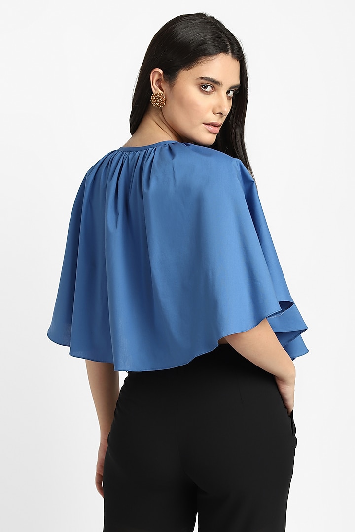 Blue Cotton Kaftan Top by NOTRE AME at Pernia's Pop Up Shop