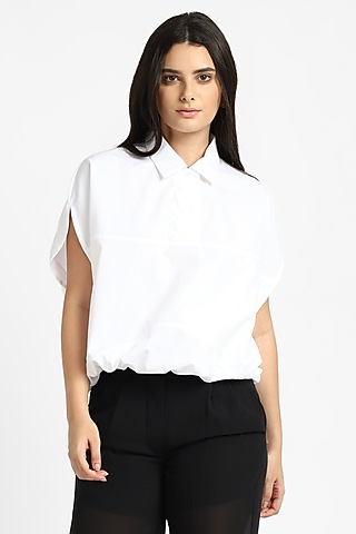 White Cotton Top by NOTRE AME