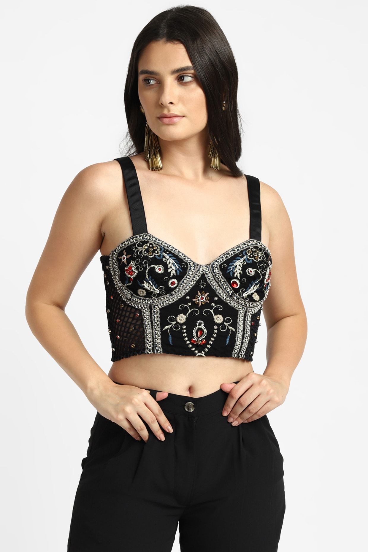 Embroidered bralette top online