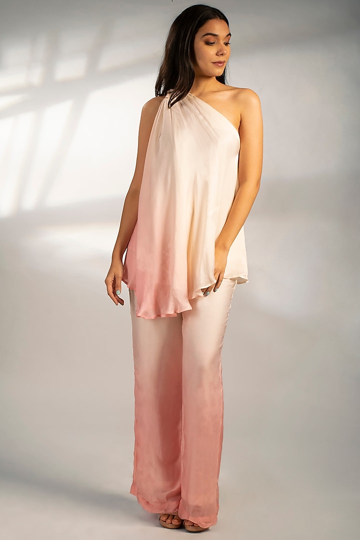 White & Pink Ombre Co-Ord Set by NOTSOSURE at Pernia's Pop Up Shop