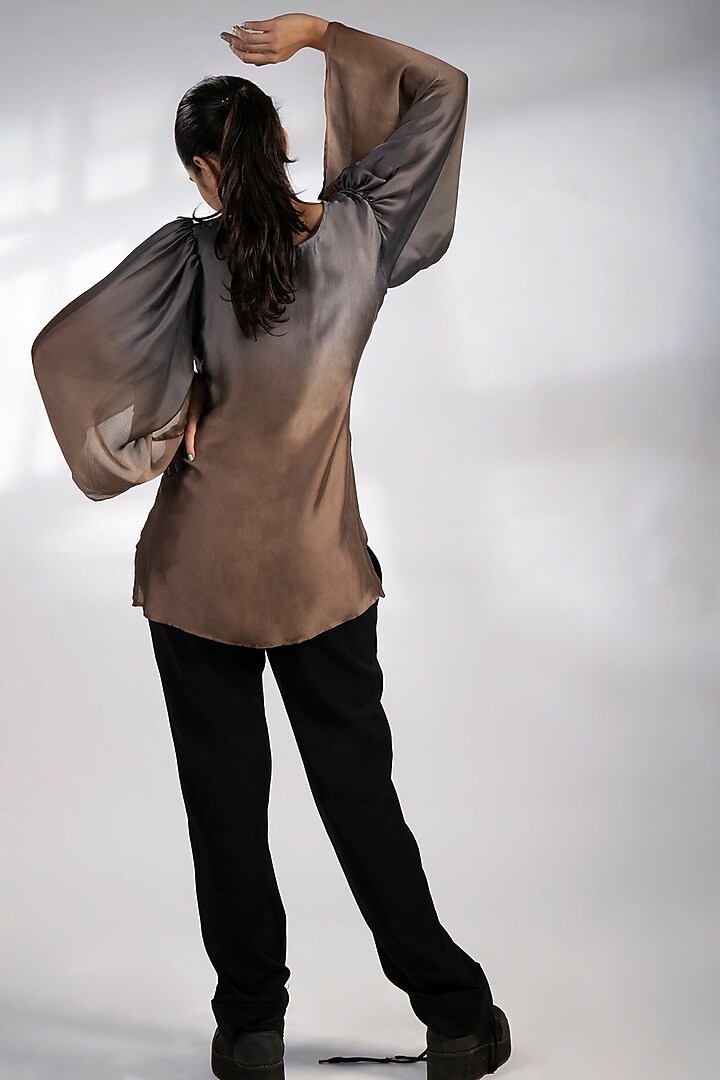 Brown & Grey Ombre Top by NOTSOSURE at Pernia's Pop Up Shop