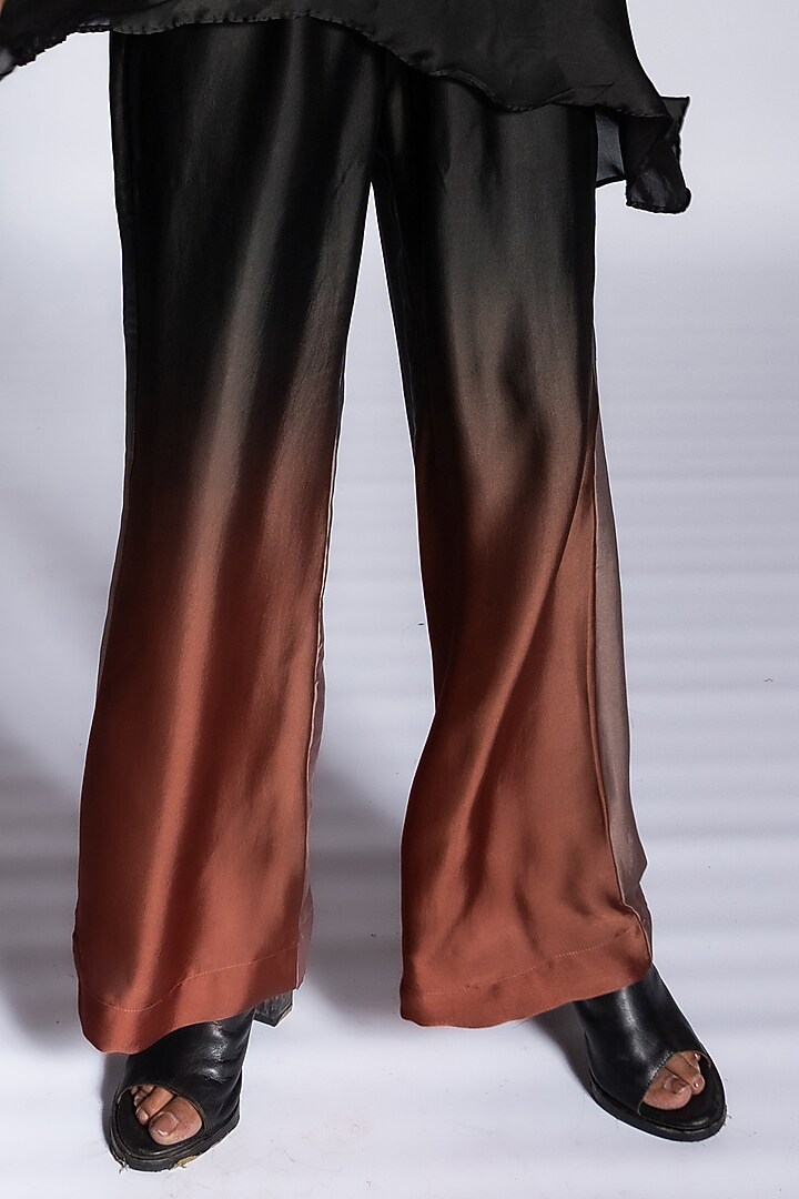 Brown Ombre Silk Blend Co-Ord Set by NOTSOSURE at Pernia's Pop Up Shop