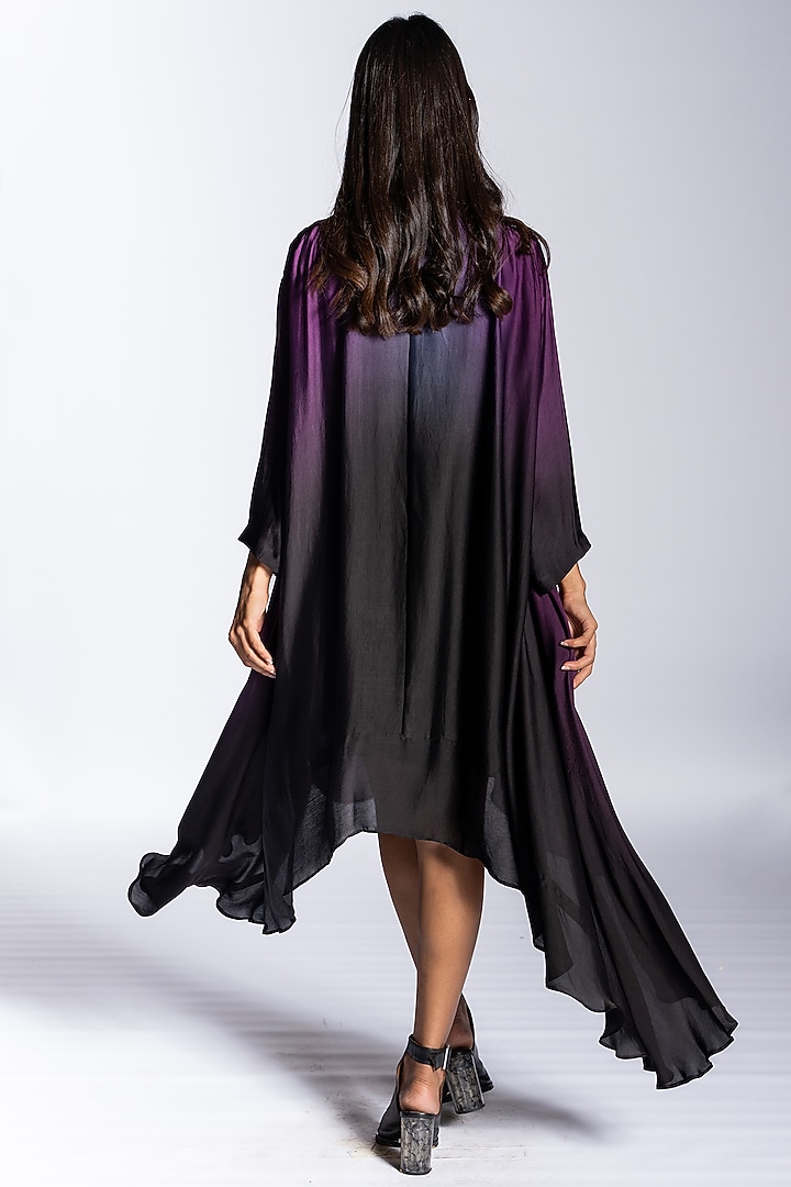 Purple Ombre Silk Blend Summer Dress by NOTSOSURE at Pernia's Pop Up Shop