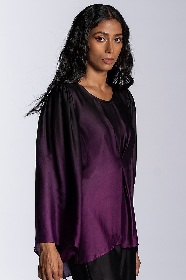 Purple Ombre Silk Blend Co-Ord Set by NOTSOSURE at Pernia's Pop Up Shop
