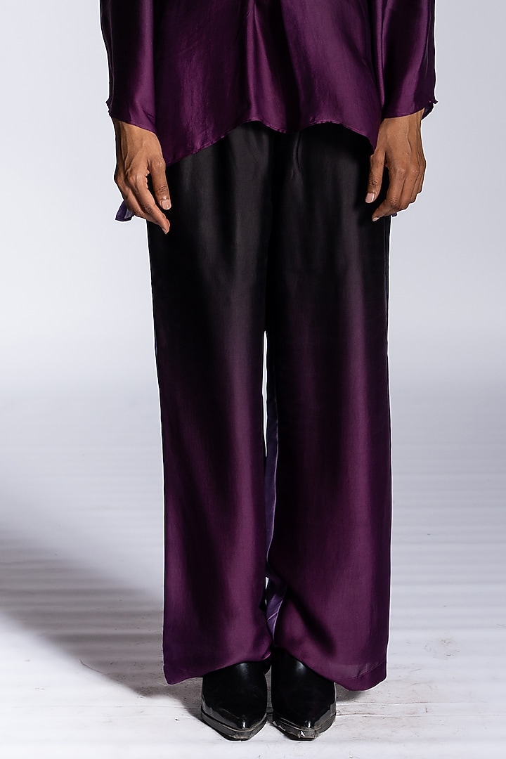 Purple Ombre Silk Blend Co-Ord Set by NOTSOSURE at Pernia's Pop Up Shop