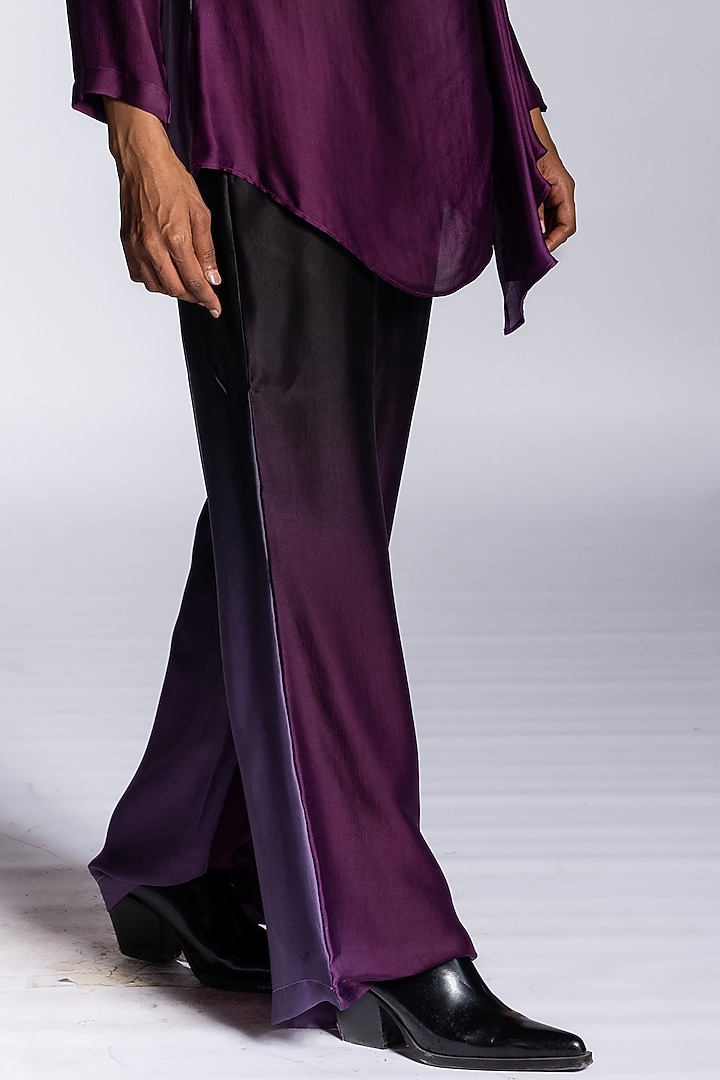 Purple Ombre Silk Blend Co-Ord Set by NOTSOSURE at Pernia's Pop Up Shop