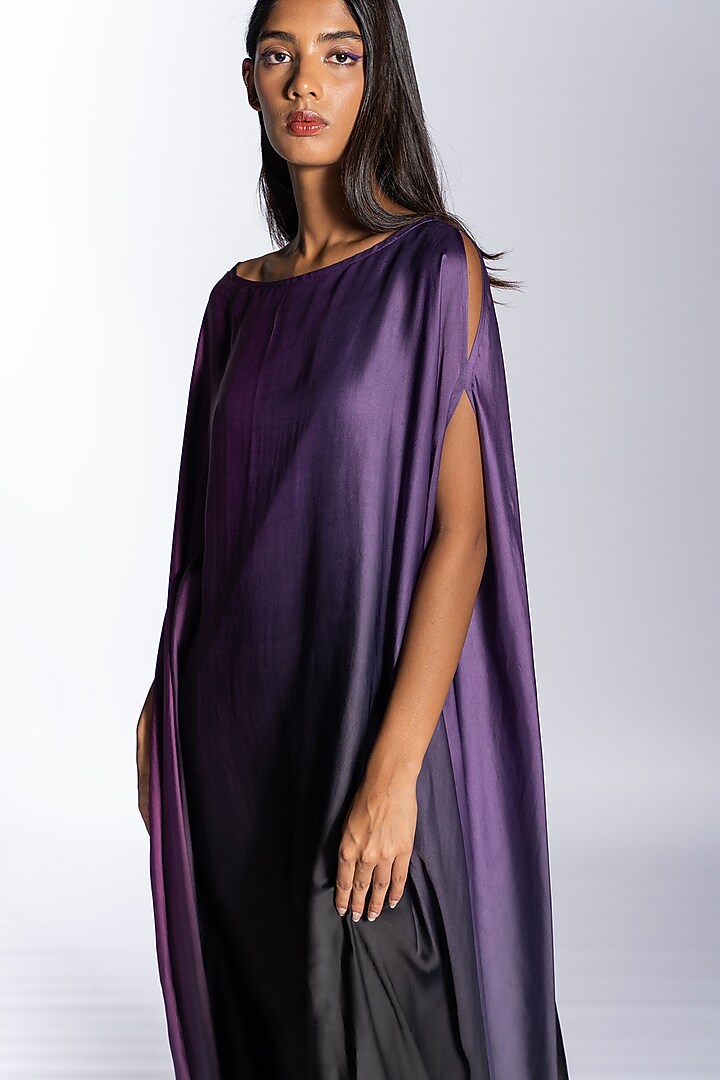 Purple Ombre Silk Blend Summer Dress by NOTSOSURE at Pernia's Pop Up Shop