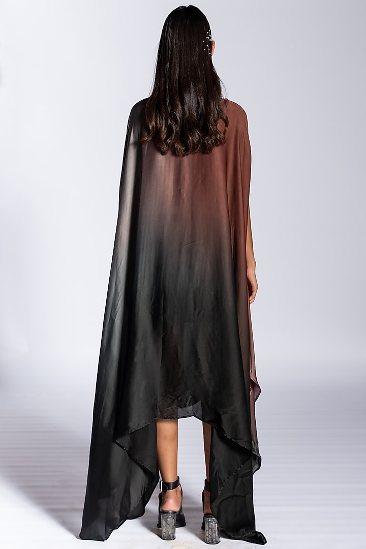 Brown Ombre Silk Blend Summer Dress by NOTSOSURE at Pernia's Pop Up Shop