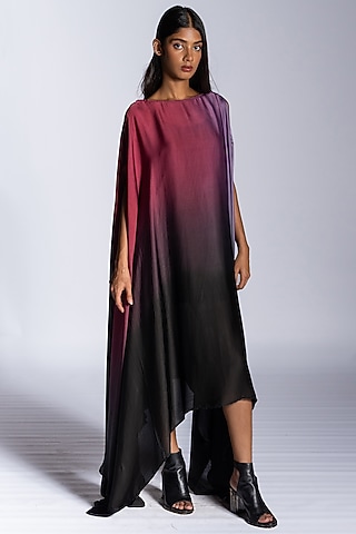 Red Ombre Silk Blend Dress by NOTSOSURE