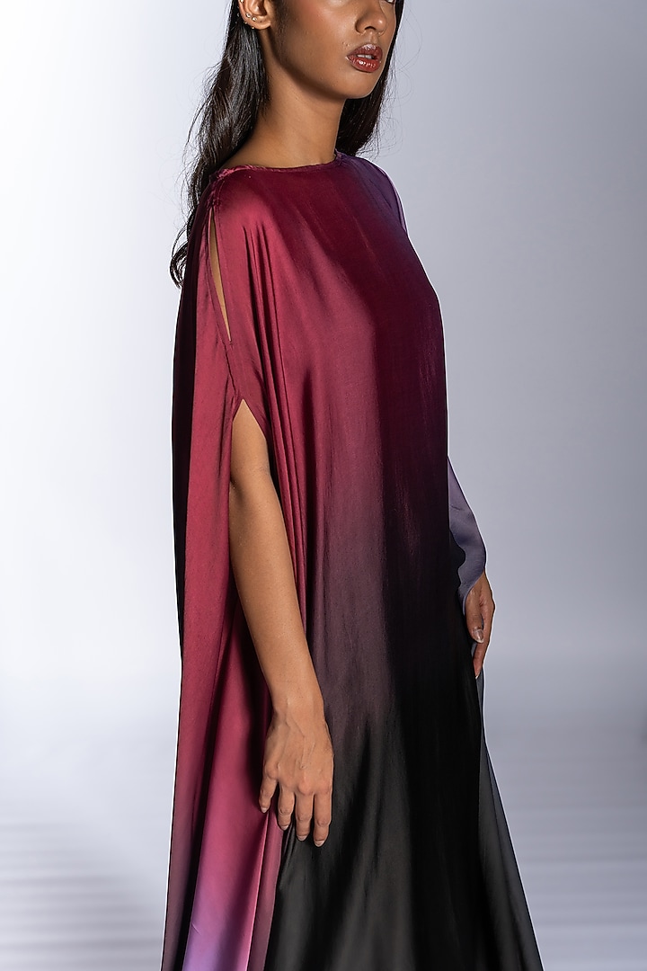 Red Ombre Silk Blend Summer Dress by NOTSOSURE at Pernia's Pop Up Shop
