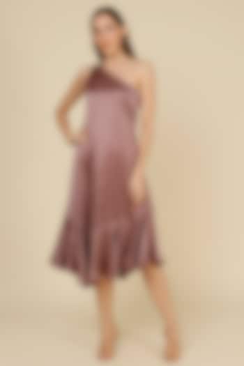 Purple Silk Asymmetrical Dress by NOTSOSURE