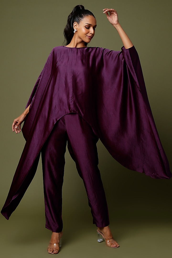 Purple Silk Co-Ord Set by NOTSOSURE