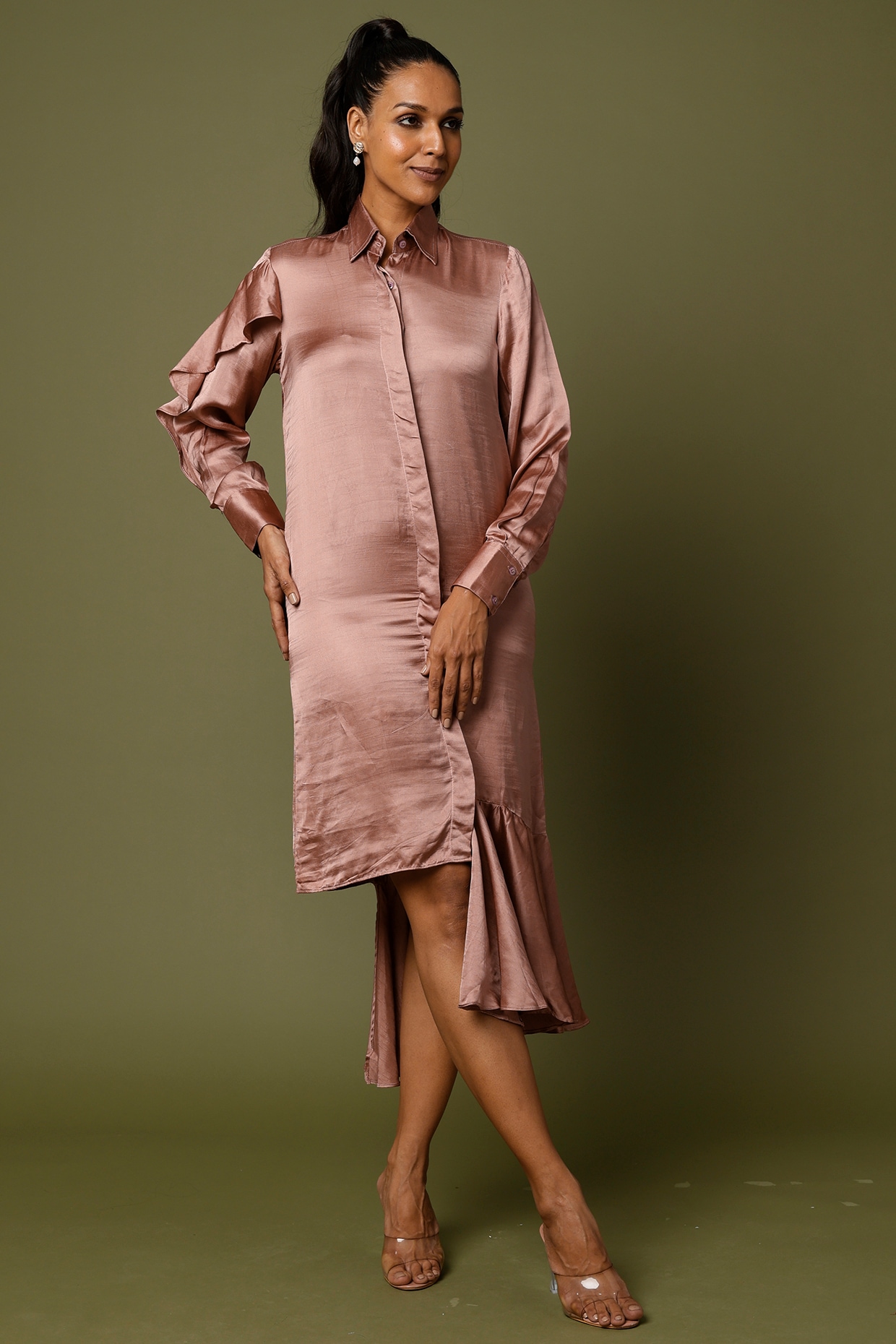 Raw silk sheath store dress