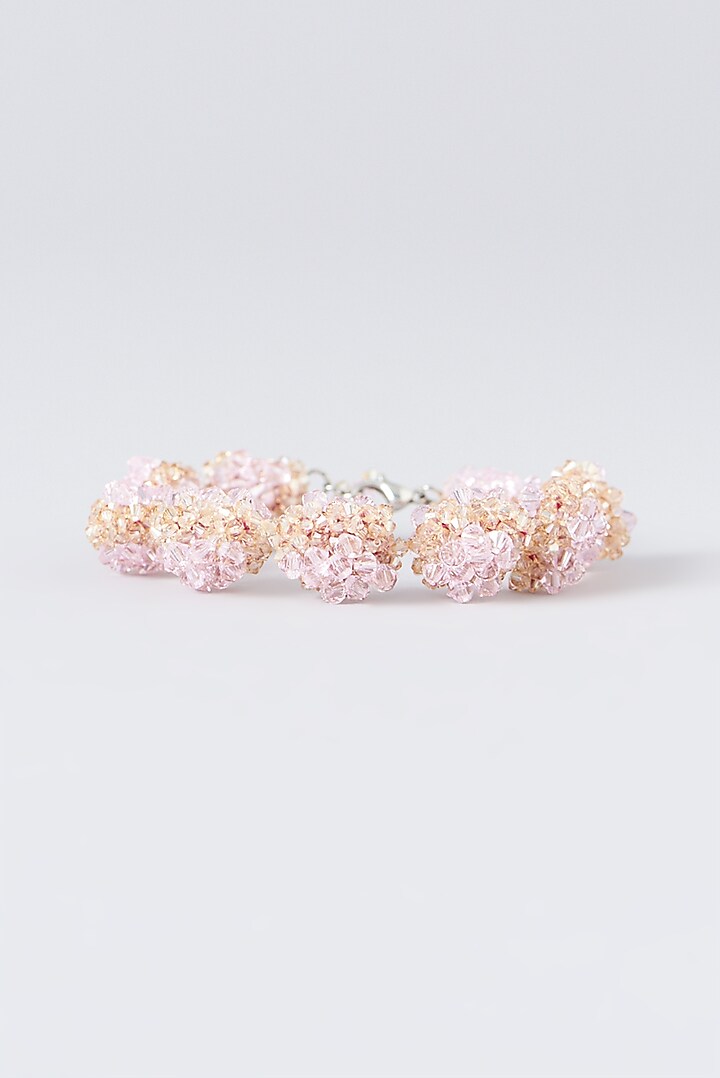 Peach Xillion Swarovski Crystal Bracelet by Nour