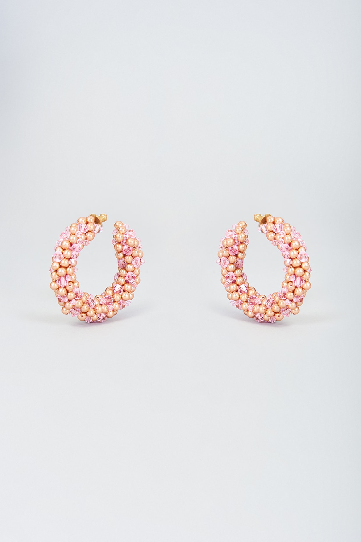 18k Rose Gold Plated Multi Color Inside Out Hoop Earrings Made with  Swarovski  Full On Cinema
