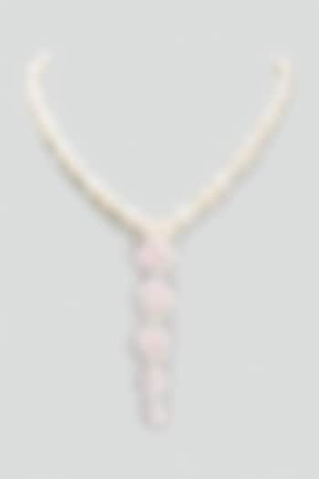 Cream Pearl & Xillion Crystal Necklace by Nour