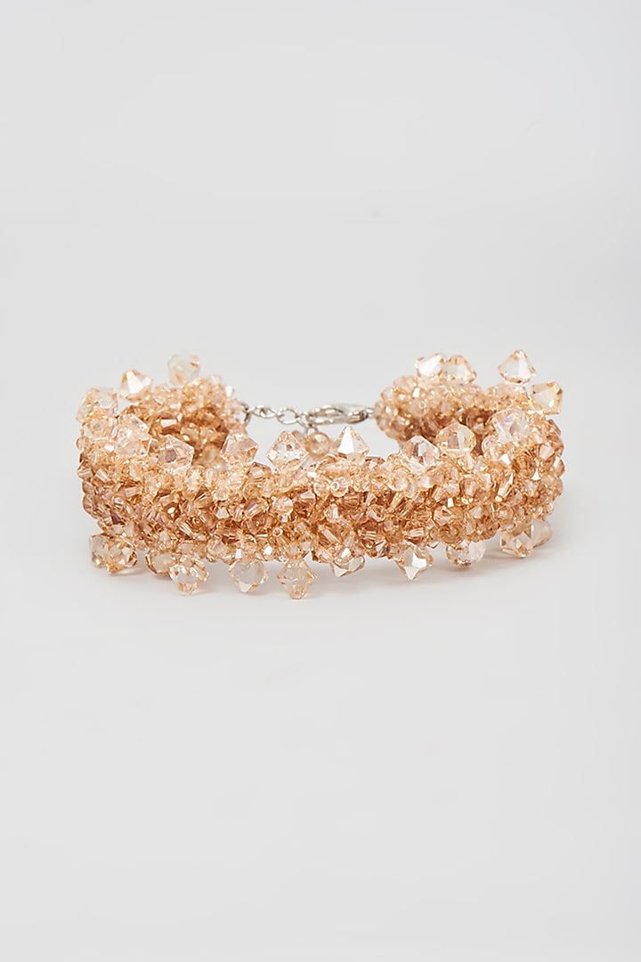Champagne Swarovski Xilion Crystal Bracelet by Nour