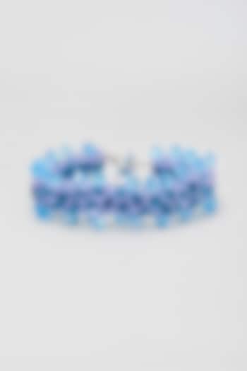 Aquamarine Swarovski Xilion Crystal Bracelet by Nour