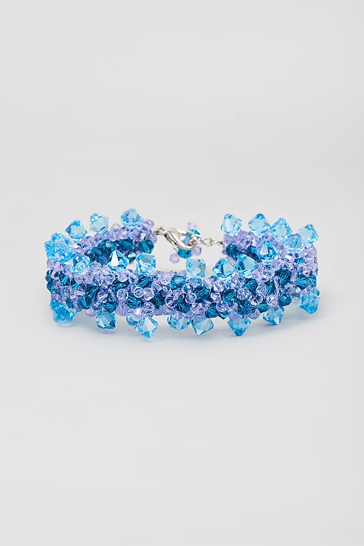 Aquamarine Swarovski Xilion Crystal Bracelet by Nour