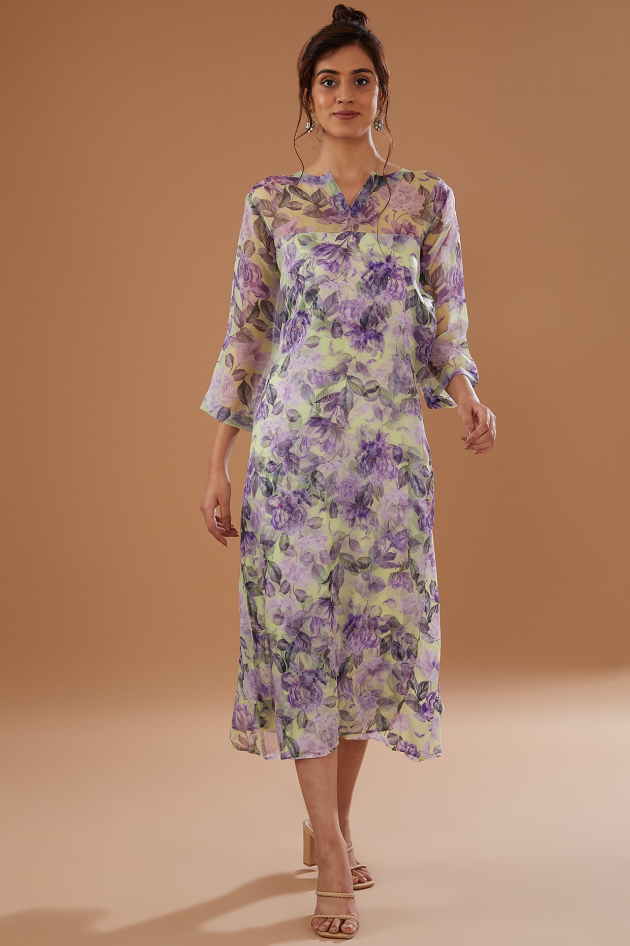 Floral print dress outlet design