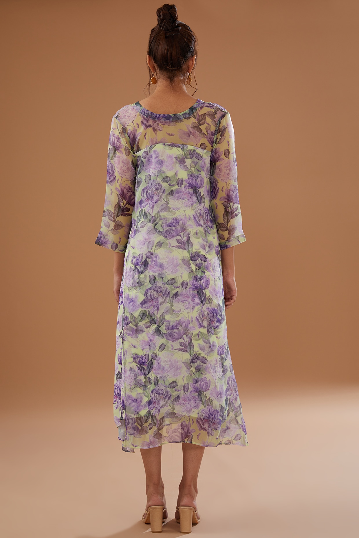 Aayomet Summer Dress Women's Floral Print Boho Dress Long Sleeve Wrap V  Neck Ruffle Belted A-Line Flowy Maxi Dresses,Purple XL - Walmart.com