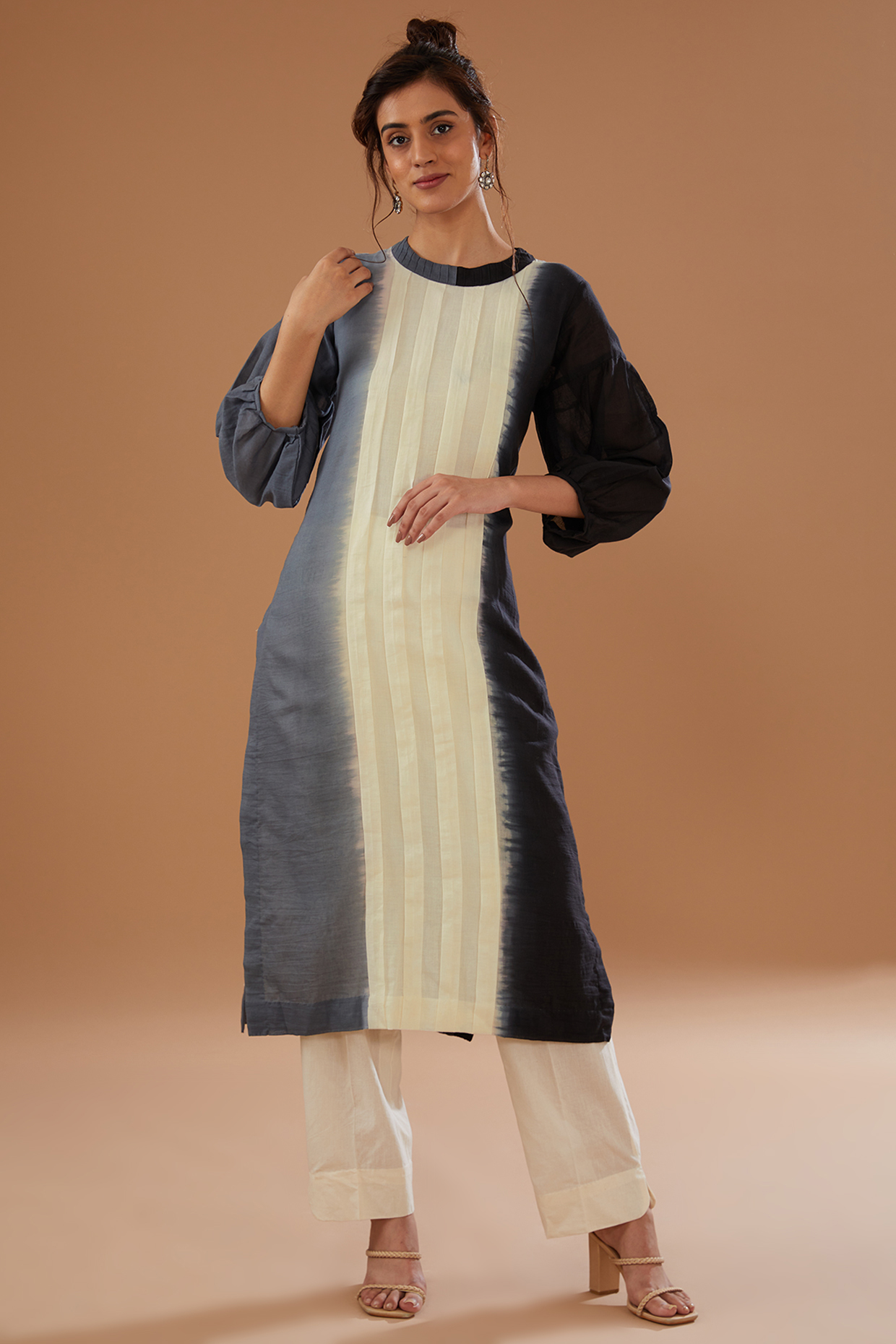 Multi-Colored Ombre Mulmul Kurta Set by NOW WITH PRACHI at Pernia's Pop Up Shop