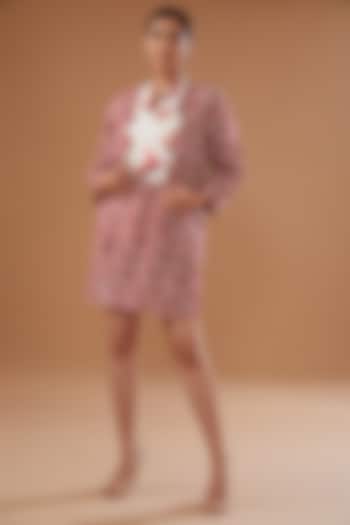 Red Cotton Printed Skirt Set by NOW WITH PRACHI at Pernia's Pop Up Shop