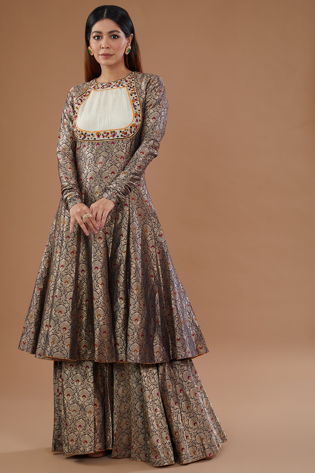 Brocade anarkali clearance suits