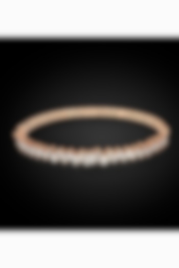 14kt Rose Gold Finish Tapered Baguette Diamond Bracelet by Nornament at Pernia's Pop Up Shop