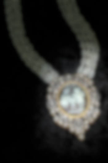 14kt Yellow Gold Finish Agate Stone Pendant Necklace by Nornament at Pernia's Pop Up Shop