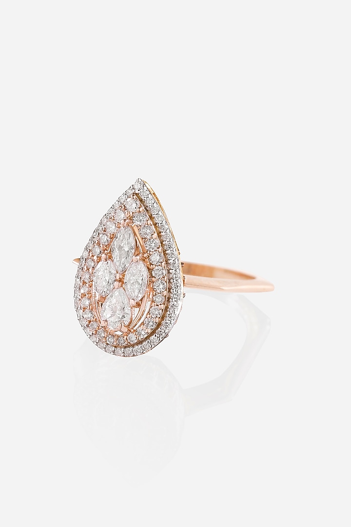 18kt Rose Gold Finish Round-Shaped Diamond Ring by Nornament at Pernia's Pop Up Shop