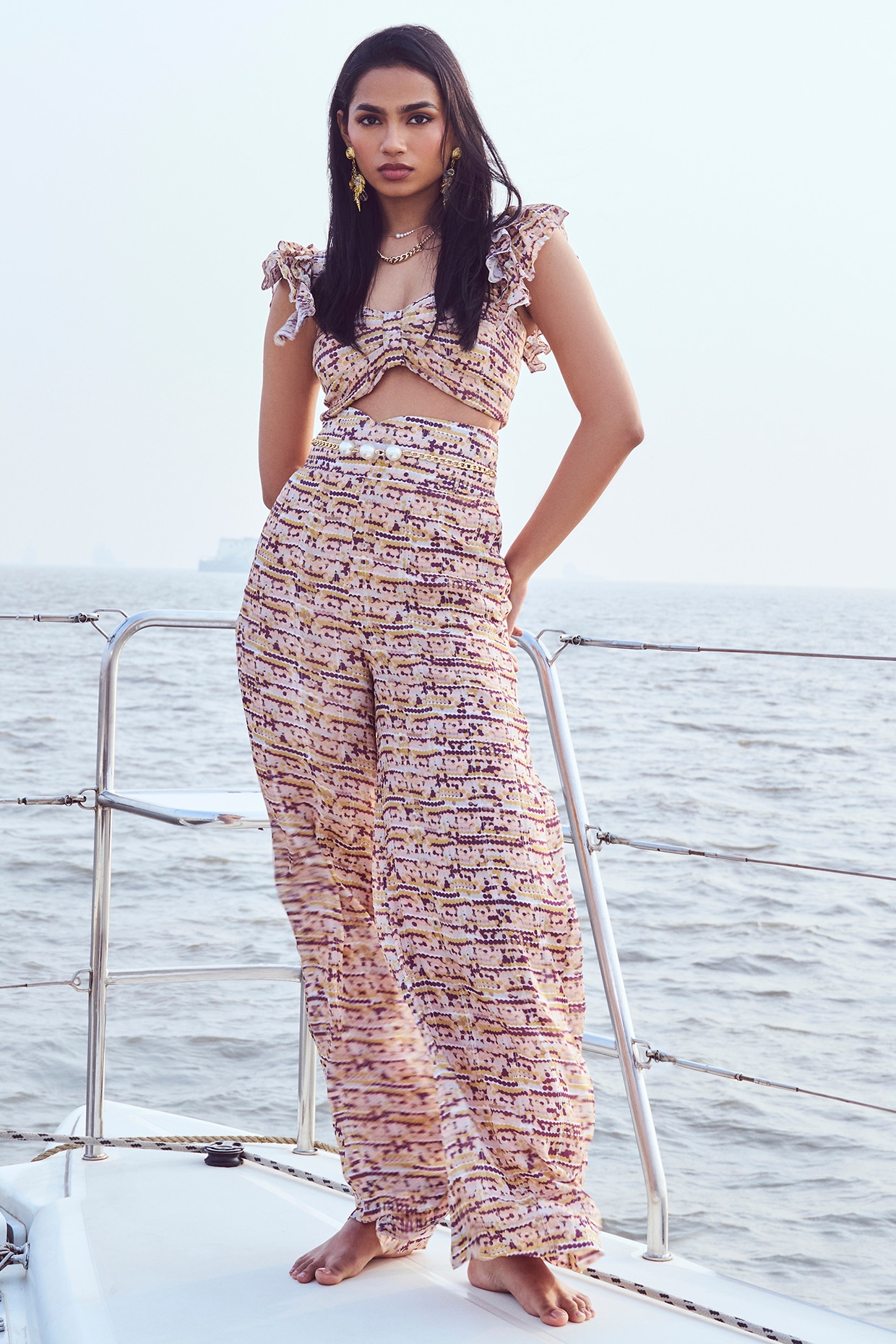 crop top chiffon