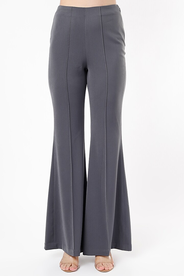 Grey Flared Pant Set by Nirmooha at Pernia's Pop Up Shop