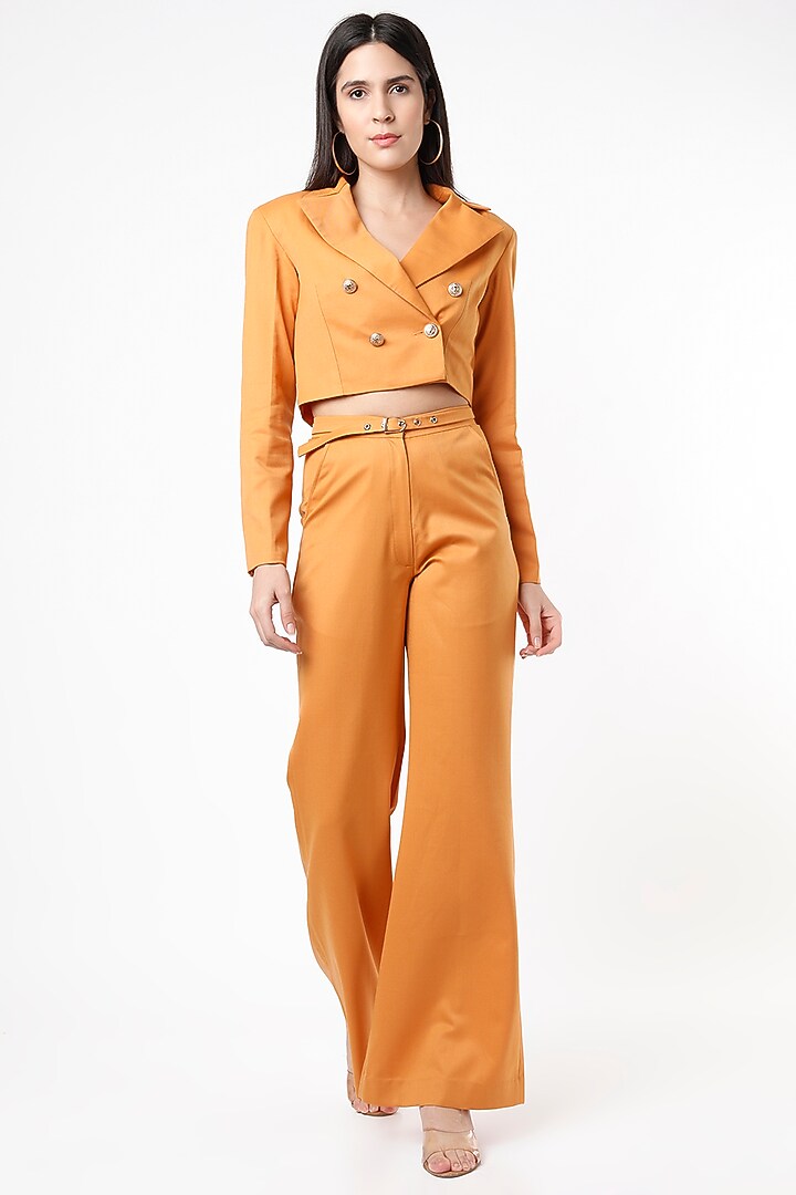 Mustard Suiting Blazer Set by Nirmooha at Pernia's Pop Up Shop