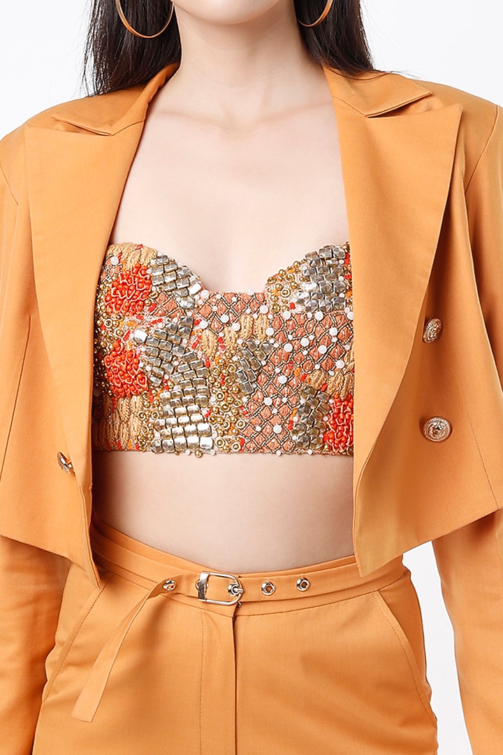 Mustard Suiting Blazer Set by Nirmooha at Pernia's Pop Up Shop