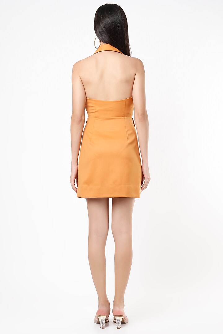 Mustard Suiting Mini Vacation Dress by Nirmooha at Pernia's Pop Up Shop