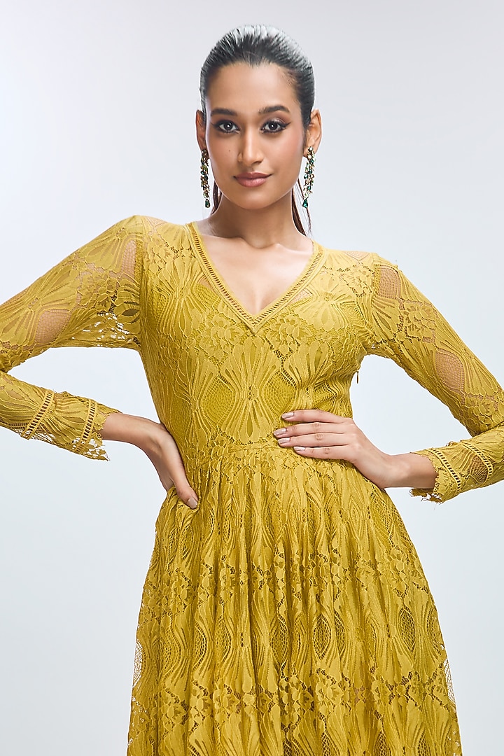 Savannah Yellow Chantilly Lace Maxi Vacation Dress by Nirmooha at Pernia's Pop Up Shop 2026 Savannah Yellow Chantilly Lace Maxi Vacation Dress by Nirmooha at Pernia's Pop Up Shop 2026