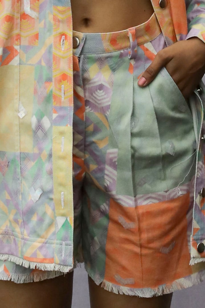 Multi-Colored Printed Shorts by Nirmooha at Pernia's Pop Up Shop