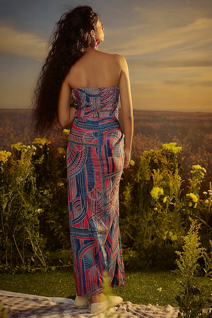 Multi-Colored Muslin Cotton Glass Bead Embroidered Vacation Dress by  Nirmooha at Pernia's Pop Up Shop 2026
