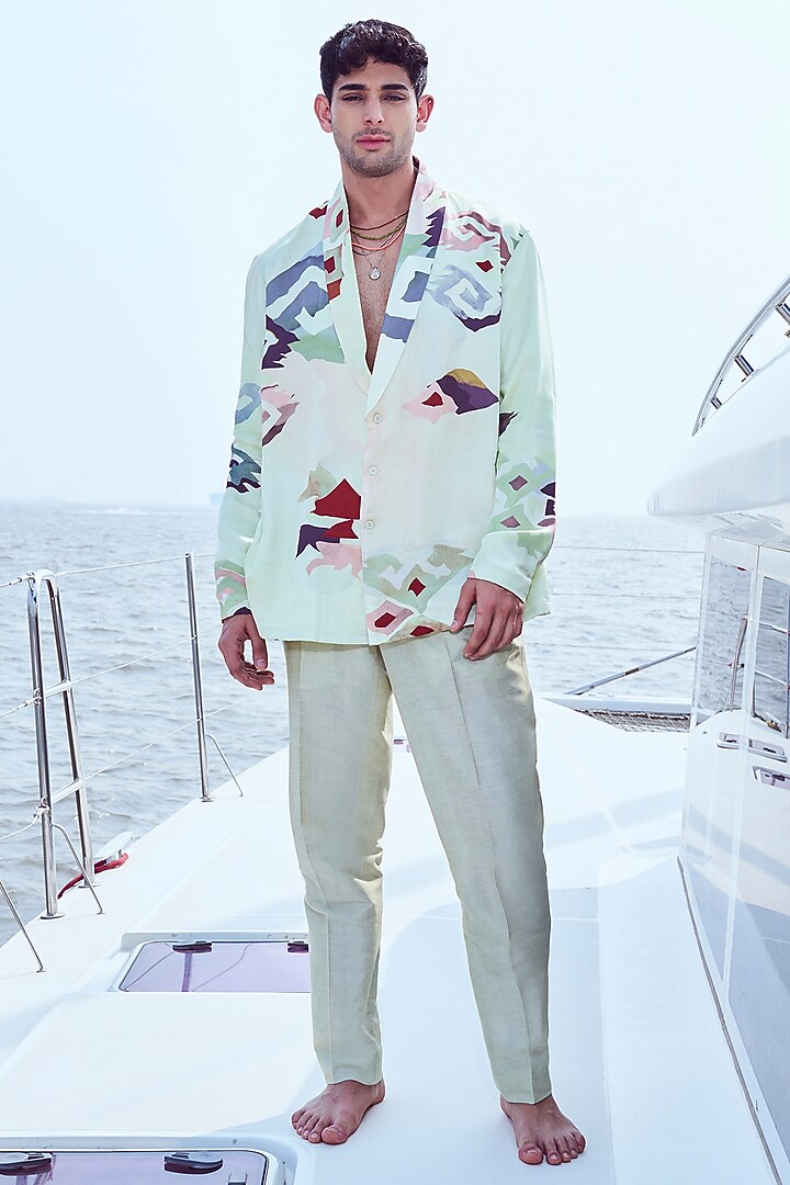 Patola Printed Party Wear Shirt by Nirmooha Men at Pernia's Pop Up Shop