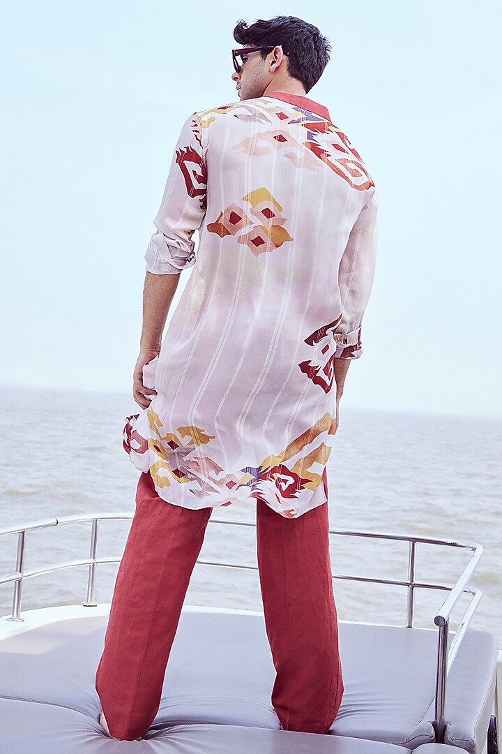 Patola Printed Kurta and Pants by Nirmooha Men at Pernia's Pop Up Shop