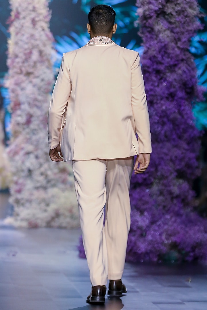 Peach Fuzz Lachka Straight Pants by Nirmooha Men at Pernia's Pop Up Shop