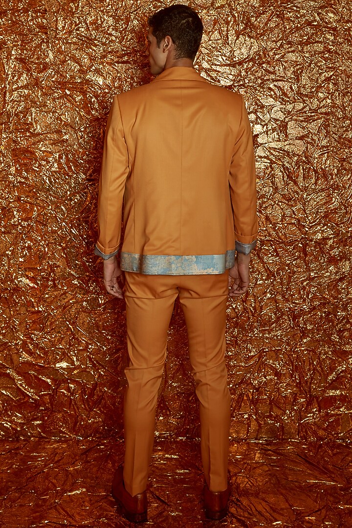 Mustard Suiting Jacket by Nirmooha Men at Pernia's Pop Up Shop