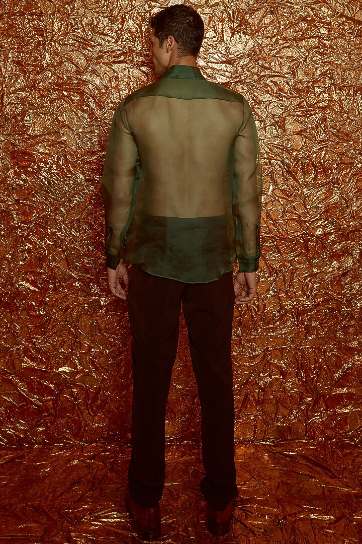 Brown Micro Pant Set by Nirmooha Men at Pernia's Pop Up Shop