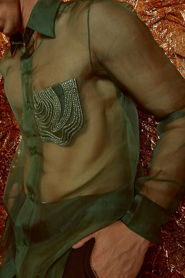 Brown Micro Pant Set by Nirmooha Men at Pernia's Pop Up Shop