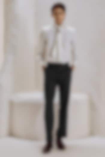 Black Suiting Pant Set by Nirmooha Men at Pernia's Pop Up Shop