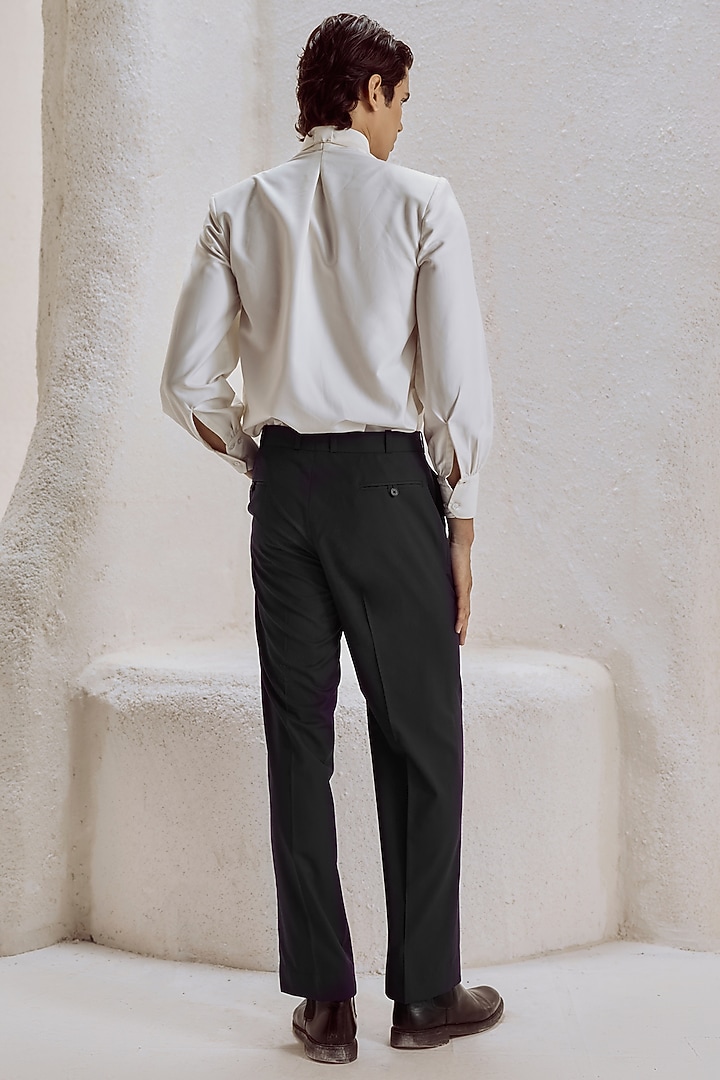 Black Suiting Pant Set by Nirmooha Men at Pernia's Pop Up Shop
