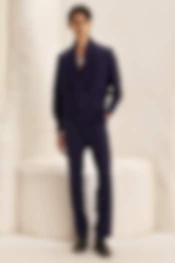 Deep Plum Suiting Co-Ord Set by Nirmooha Men at Pernia's Pop Up Shop