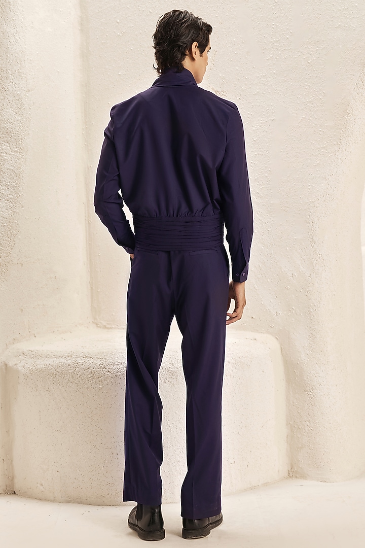 Deep Plum Suiting Co-Ord Set by Nirmooha Men at Pernia's Pop Up Shop